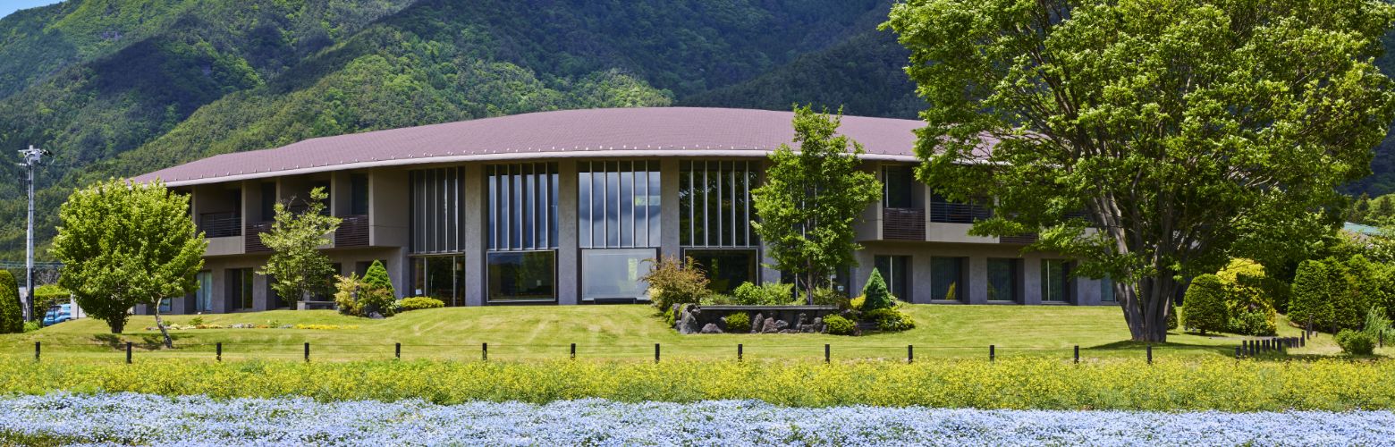 河口湖保養所 からの冬景色